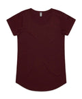 As Colour Women's mali tee 4008 Casual Wear As Colour BURGUNDY XSM 