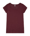 As Colour Women's note tee 4019 Casual Wear As Colour BURGUNDY XSM 
