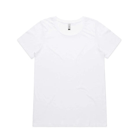 As Colour Women's shallow scoop tee 4011 Casual Wear As Colour WHITE XSM 