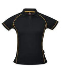 Aussie Pacific Ladies Endeavour Polo Shirt 2310 Casual Wear Aussie Pacific Black/Gold 6 