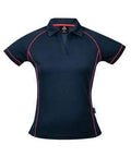 Aussie Pacific Ladies Endeavour Polo Shirt 2310 Casual Wear Aussie Pacific Navy/Fluro Orange 6 