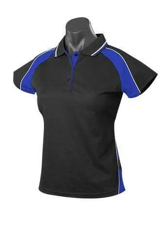 Aussie Pacific Ladie's Panorama Polo Shirt 2309 Casual Wear Aussie Pacific Black/Royal/White 6 