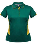 Aussie Pacific Ladies Tasman Polo Shirt 2311 Casual Wear Aussie Pacific Bottle/Gold 6 