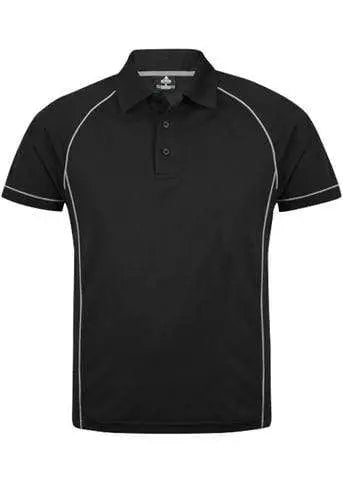 Aussie Pacific Men's Endeavour Work Polo Shirt 1310 Casual Wear Aussie Pacific Black/Silver S 