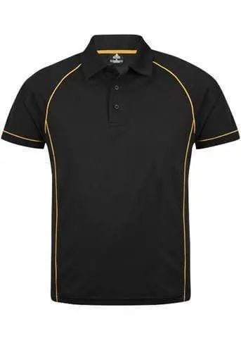 Aussie Pacific Men's Endeavour Work Polo Shirt 1310 Casual Wear Aussie Pacific Black/Gold S 