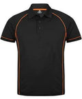 Aussie Pacific Men's Endeavour Work Polo Shirt 1310 Casual Wear Aussie Pacific Black/Fluro Orange S 