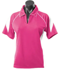 Aussie Pacific Premier Ladies Polo Shirt 2301 Casual Wear Aussie Pacific Hot Pink/White 8 