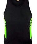 Aussie Pacific Tasman Kids Singlet 3111 Casual Wear Aussie Pacific Black/Neon Green 4 