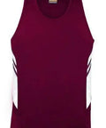 Aussie Pacific Tasman Kids Singlet 3111 Casual Wear Aussie Pacific Maroon/White 4 