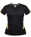 Aussie Pacific Tasman Ladies Tees 2211 Casual Wear Aussie Pacific Black/Gold 8 