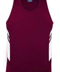 Aussie Pacific Men's Tasman Singlet 1111 Casual Wear Aussie Pacific Maroon/White S 
