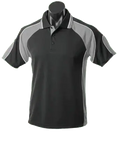 Aussie Pacific Men's Murray Polo Shirt 1300 Casual Wear Aussie Pacific Black/White/Ashe S 