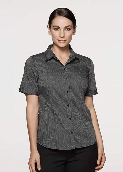 Aussie Pacific Ladies Henley Short Sleeve Shirt 2900S Corporate Wear Aussie Pacific   