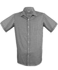 Aussie Pacific Men's Brighton Short Sleeve Shirt 1909S Corporate Wear Aussie Pacific Black/White XXS 