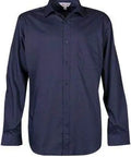 Aussie Pacific Men's Mosman Long Sleeve Shirt 1903l Corporate Wear Aussie Pacific Navy XXS 