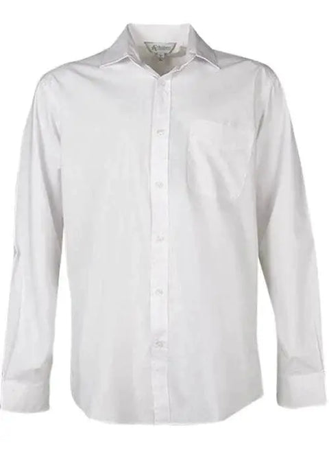 Aussie Pacific Men's Kingswood Long Sleeve Shirt 1910l Corporate Wear Aussie Pacific White XXS 