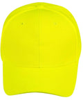 Pique Mesh Cap CH77 Active Wear Australian Industrial Wear Fluoro/Yellow One size 