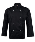 Chef's Long Sleeve Jacket CJ01 Hospitality & Chefwear Australian Industrial Wear S Black 