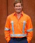 Cotton Drill Safety Shirt SW56 Work Wear Australian Industrial Wear   