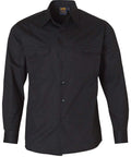 Cotton Work Shirt WT02 Work Wear Australian Industrial Wear S Black 