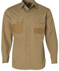 Durable Long Sleeve Work Shirt WT06 Work Wear Australian Industrial Wear S Khaki 