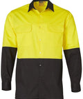 Easy Breezy Safety Men's SW67 Work Wear Australian Industrial Wear S Black/Yellow 