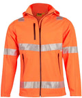 Hi-vis Safety Jacket-unisex ZW30 Work Wear Australian Industrial Wear 2XS Fluoro Orange 