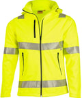Hi-vis Safety Jacket-unisex ZW30 Work Wear Australian Industrial Wear 2XS Fluoro Yellow 