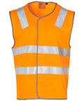 Hi-vis Safety Vest SW03 Work Wear Australian Industrial Wear S/M Fluoro orange/Silver 