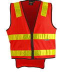 Hi-vis Safety Vest SW10A Work Wear Australian Industrial Wear M Fluoro red/ Yellow 