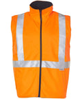 Hi-vis Safety Vest SW37 Work Wear Australian Industrial Wear Fluoro Orange/Navy S 