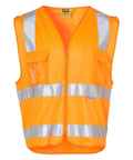 Hi-vis Safety Vest With Id Pocket & 3m Tape SW42 Work Wear Australian Industrial Wear 2XS Orange 