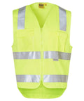 Hi-vis Safety Vest With Id Pocket & 3m Tape SW42 Work Wear Australian Industrial Wear 2XS Yellow 