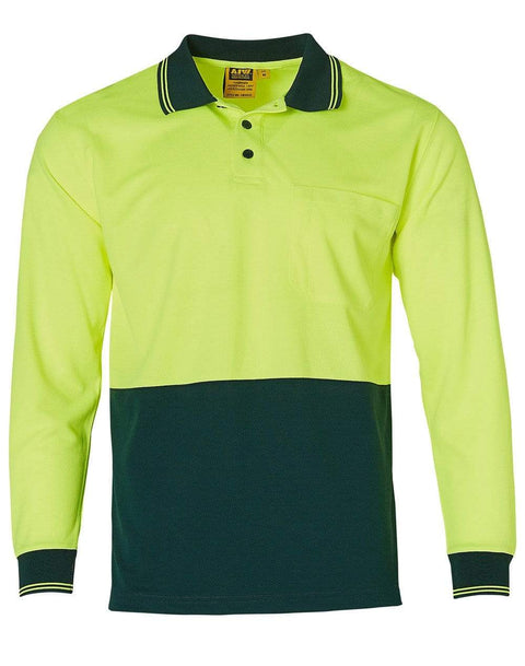 High Visibility Long Sleeve Polo SW05CD Metro Workwear.