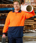 High Visibility Long Sleeve Polo SW05TD Metro Workwear.