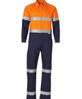 Men's Two Tone Coverall SW207 Work Wear Australian Industrial Wear 77R Orange/Navy 