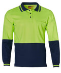 Safety Polo SW11 Work Wear Australian Industrial Wear S Fluoro Yellow/Navy 
