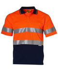 Short Sleeve Safety Polo SW17A Work Wear Australian Industrial Wear S Fluoro Orange/Navy 