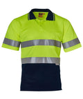 Short Sleeve Safety Polo SW17A Work Wear Australian Industrial Wear S Fluoro Yellow/Navy 