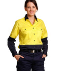 Women's Long Sleeve Safety Shirt SW64 Work Wear Australian Industrial Wear   
