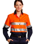 Women's Long Sleeve Safety Shirt SW65 Work Wear Australian Industrial Wear   