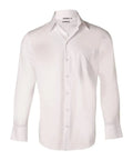 BENCHMARK Men's Fine Twill Long Sleeve Shirt M7030L Corporate Wear Benchmark White 38 