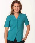 BENCHMARK Women's CoolDry Short Sleeve Overblouse M8614S Corporate Wear Benchmark Teal 6 