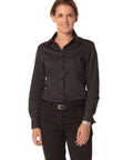 BENCHMARK Women's Dobby Stripe long sleeve shirt M8132 Corporate Wear Benchmark   