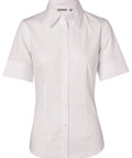 BENCHMARK Women's Fine Twill Short Sleeve Shirt  M8030S Corporate Wear Benchmark White 6 