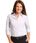 BENCHMARK Women's Mini Check 3/4 Shirt M8360Q Corporate Wear Benchmark   