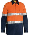 Bisley Workwear Work Wear Orange/Navy / S Bisley 3M TAPED COOL LIGHTWEIGHT HI VIS SHIRT  BS6696T