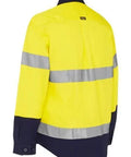 Bisley Workwear Work Wear Bisley WOMENS 3M TAPED HI VIS MATERNITY DRILL SHIRT BLM6456T