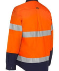 Bisley Workwear Work Wear Bisley WOMENS 3M TAPED HI VIS MATERNITY DRILL SHIRT BLM6456T