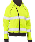 Bisley Workwear Work Wear Yellow / 6 Bisley WOMENS TAPED HI VIS FLEECE HOODIE BKL6819T